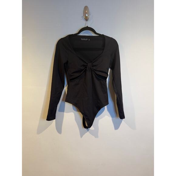Abercrombie & Fitch Tops - Abercrombie & Fitch Soft A&F Collection Long Sleeve Knot Front Bodysuit Size S